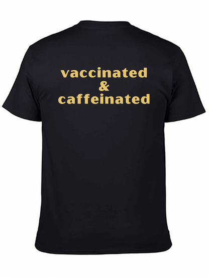 Camiseta Vacunado y Con Cafeína - Estilo Casual