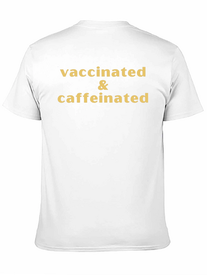 Camiseta Vacunado y Con Cafeína - Estilo Casual