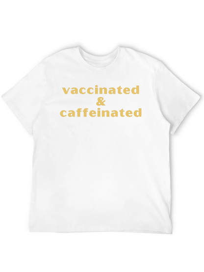 Camiseta Vacunado y Con Cafeína - Estilo Casual