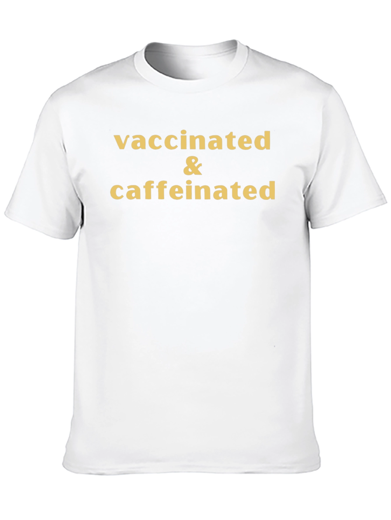 Camiseta Vacunado y Con Cafeína - Estilo Casual