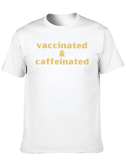 Camiseta Vacunado y Con Cafeína - Estilo Casual