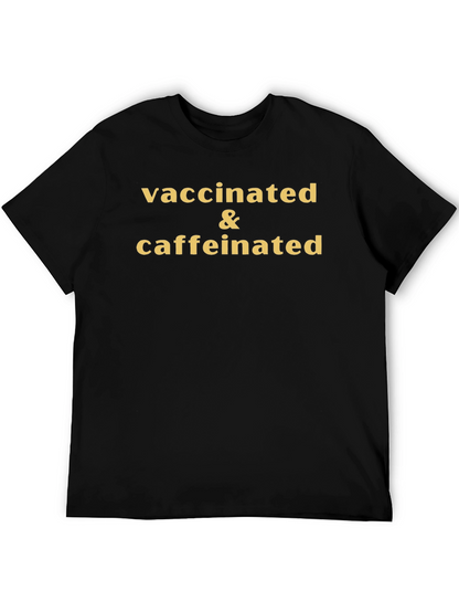 Camiseta Vacunado y Con Cafeína - Estilo Casual