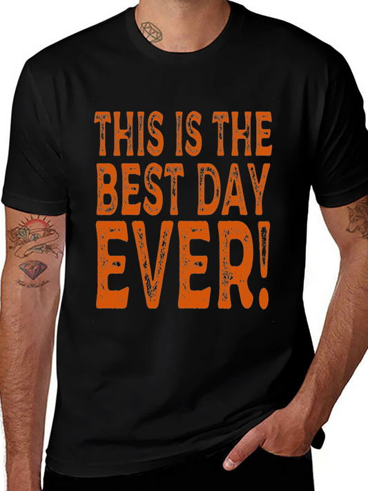 Camiseta Negra con Texto ¡Este es el Mejor Día!