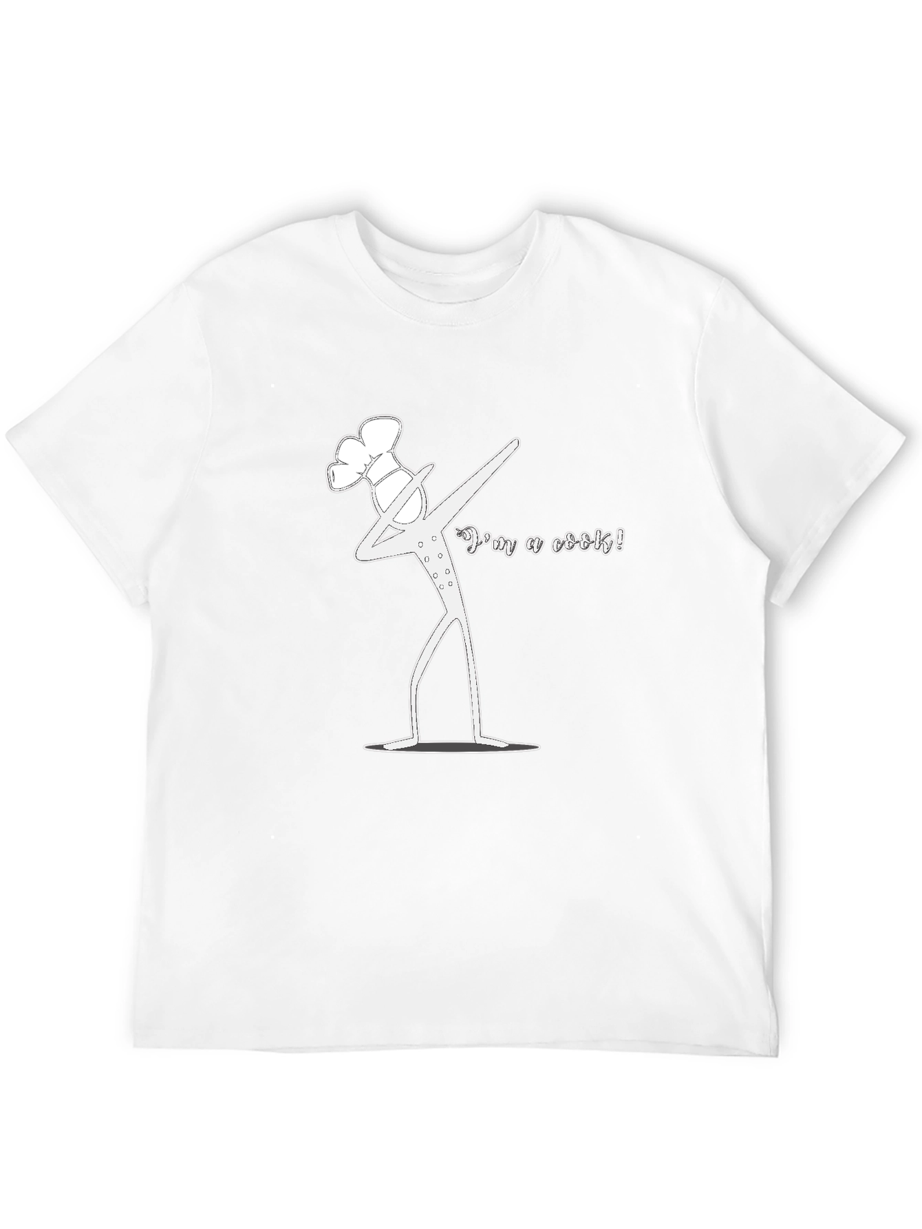 Camiseta Negra con Diseño de Chef Dab