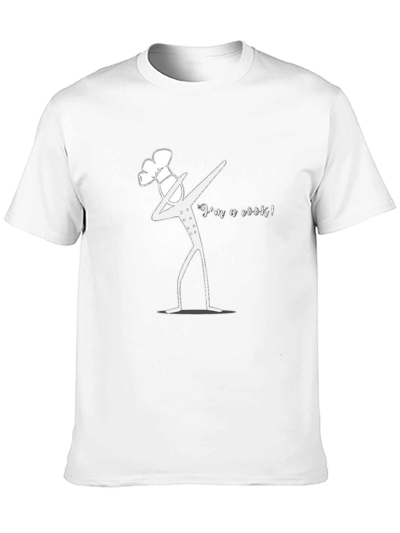 Camiseta Negra con Diseño de Chef Dab