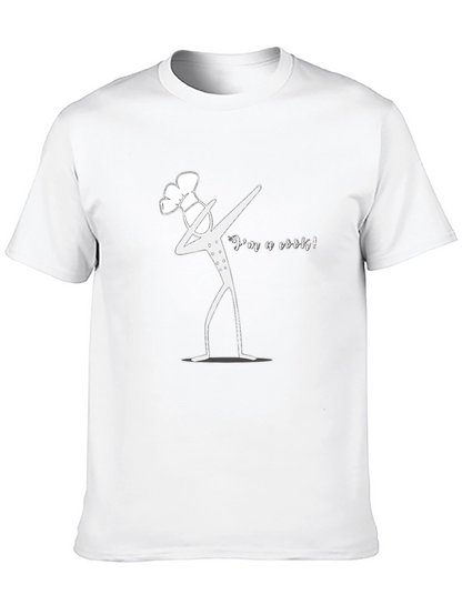 Camiseta Negra con Diseño de Chef Dab