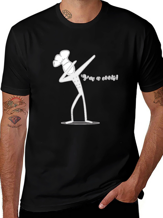 Camiseta Negra con Diseño de Chef Dab