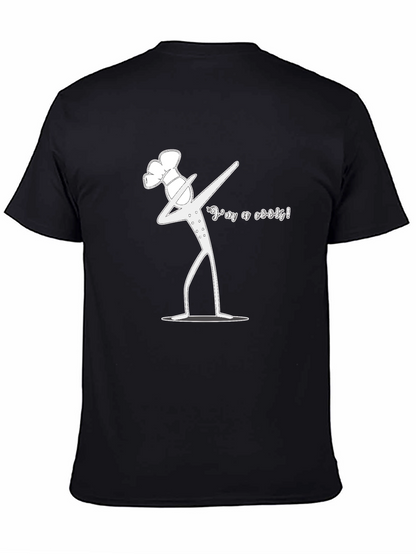 Camiseta Negra con Diseño de Chef Dab