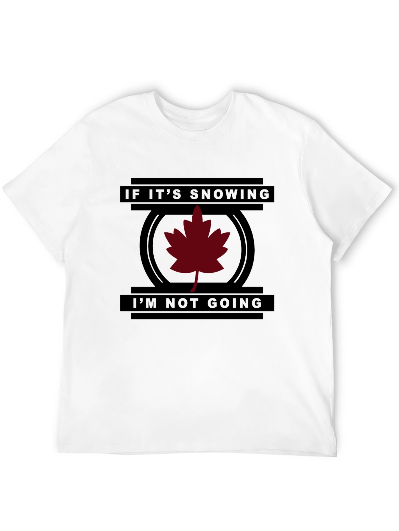 Camiseta Negra: Si Nieva No Voy