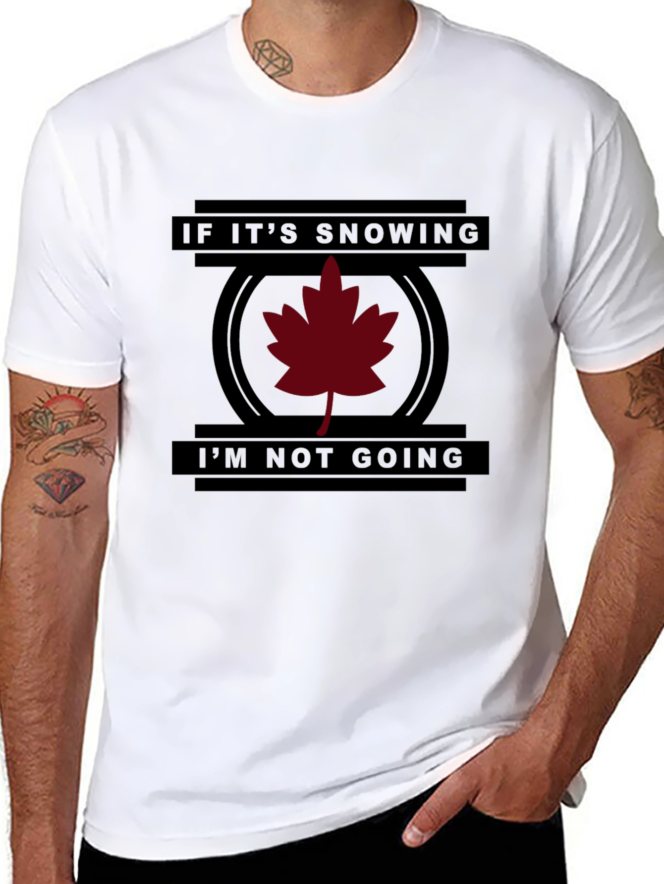 Camiseta Negra: Si Nieva No Voy