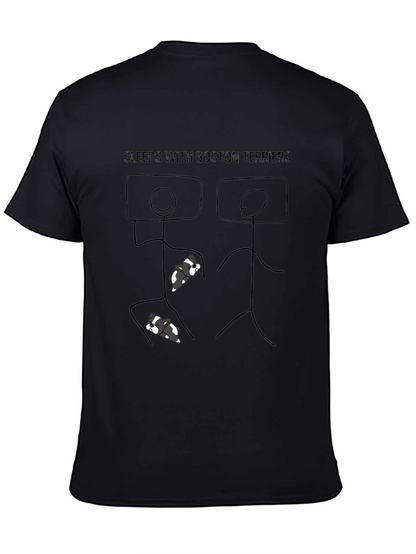 Camiseta Negra Duermo Con Boston Terriers
