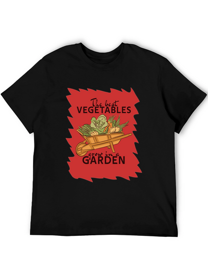 Camiseta Negra Jardinería The Best Vegetables