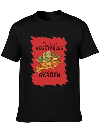 Camiseta Negra Jardinería The Best Vegetables