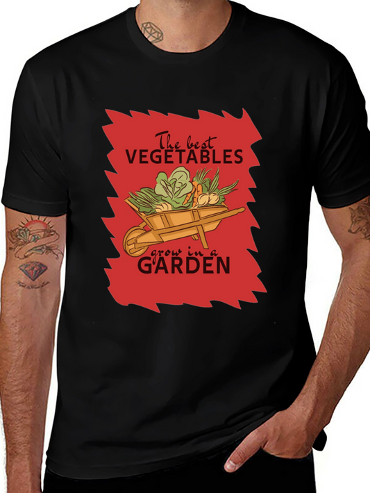 Camiseta Negra Jardinería The Best Vegetables