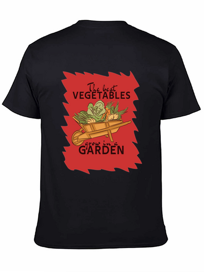Camiseta Negra Jardinería The Best Vegetables