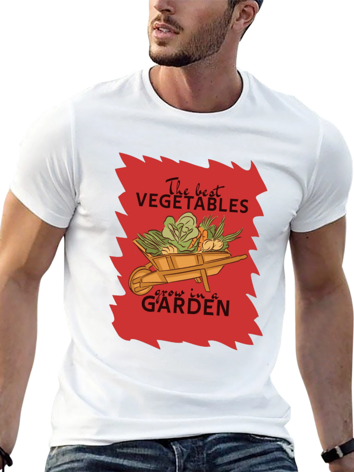 Camiseta Negra Jardinería The Best Vegetables