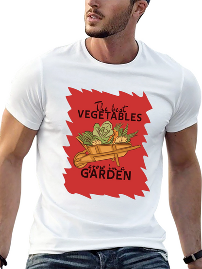Camiseta Negra Jardinería The Best Vegetables