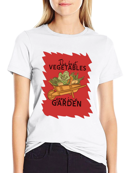 Camiseta Negra Jardinería The Best Vegetables