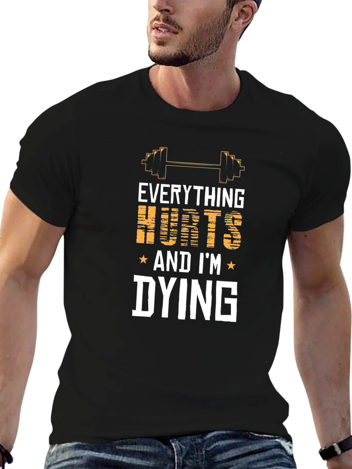 Camiseta Negra: Todo Duele ¡Me Muero!