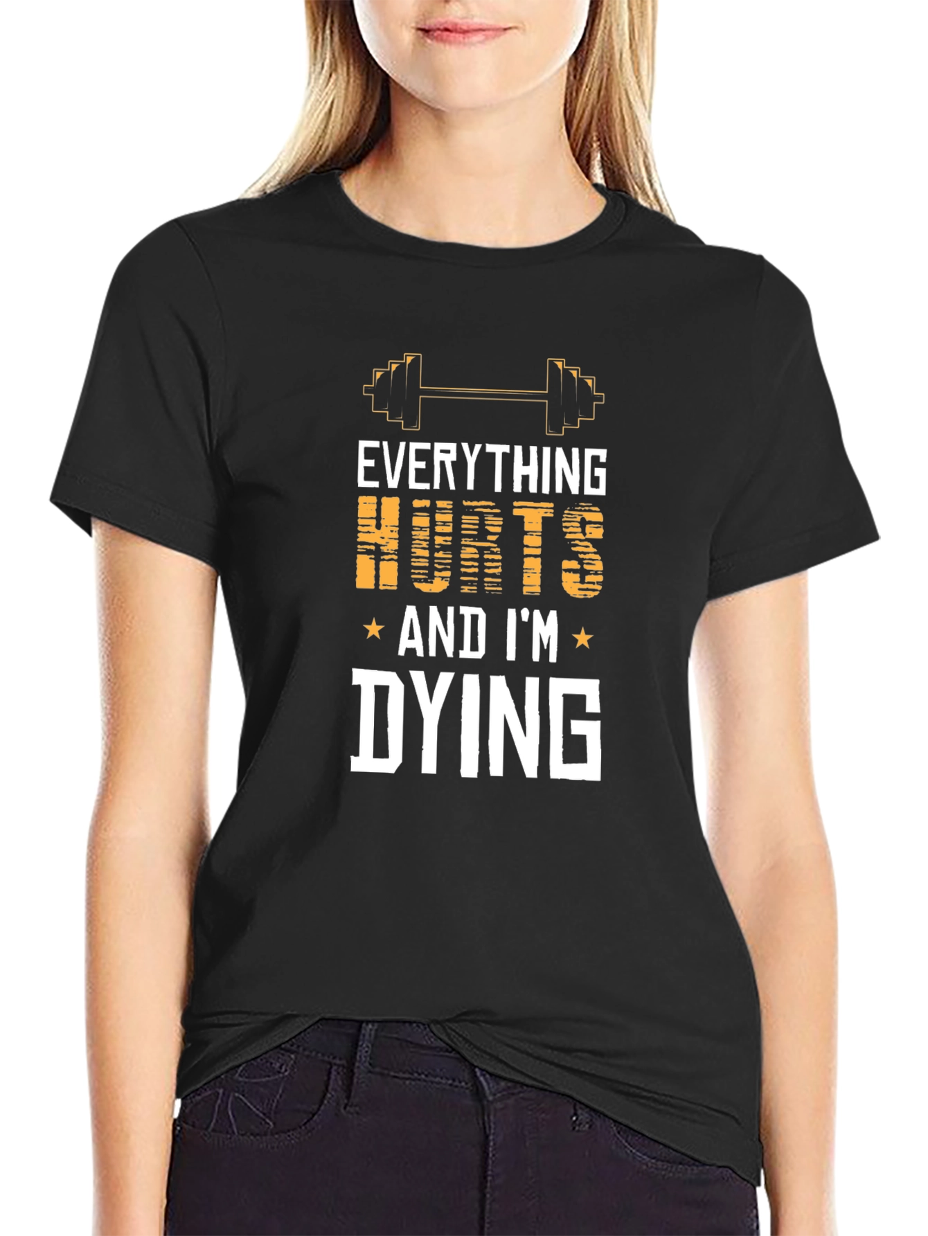 Camiseta Negra: Todo Duele ¡Me Muero!