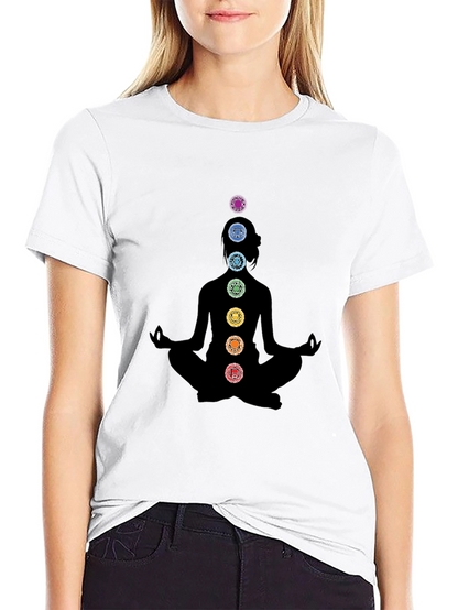 Camiseta Negra Yoga Chakras