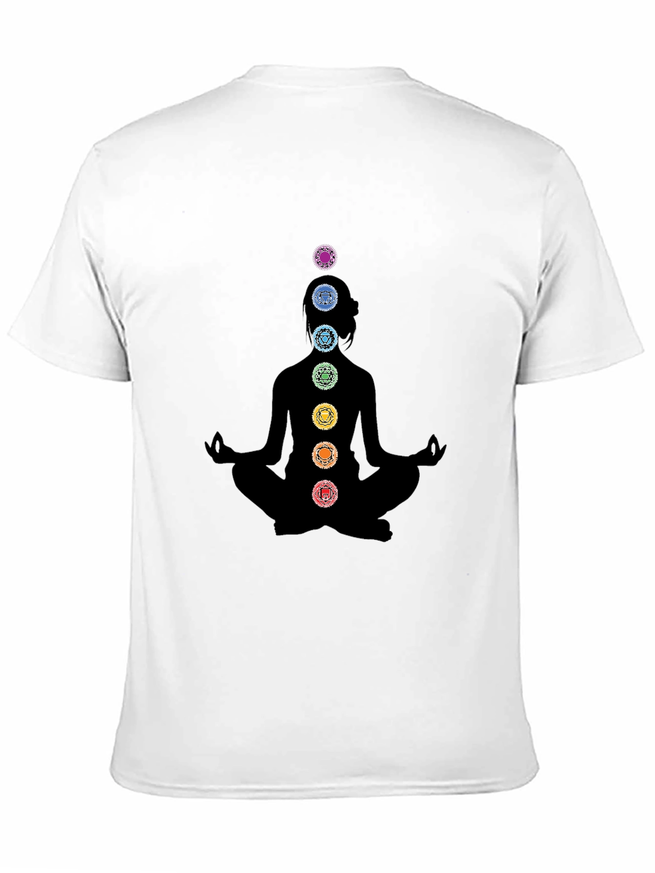 Camiseta Negra Yoga Chakras