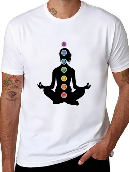 Camiseta Negra Yoga Chakras