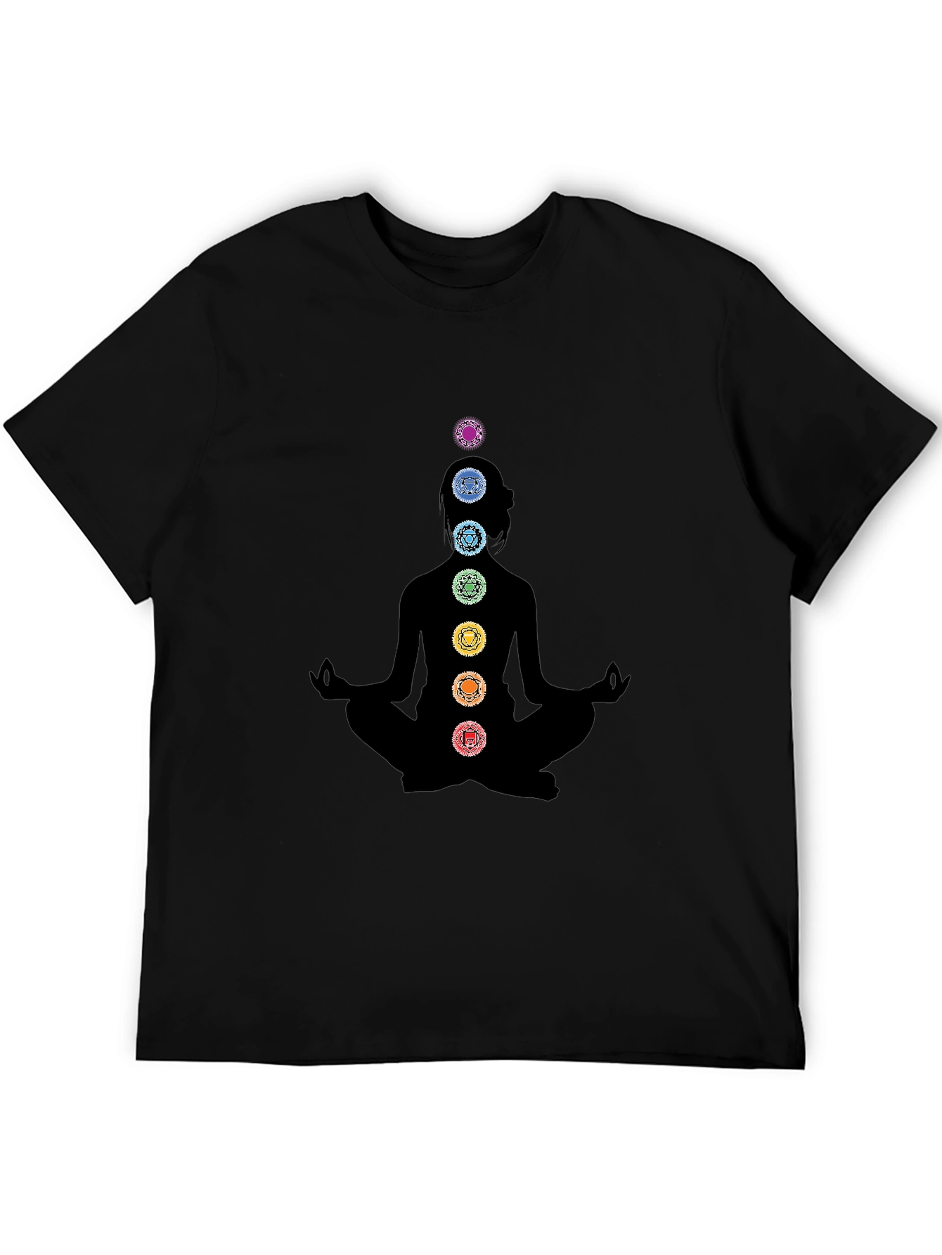 Camiseta Negra Yoga Chakras