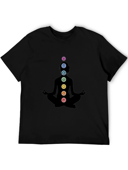 Camiseta Negra Yoga Chakras