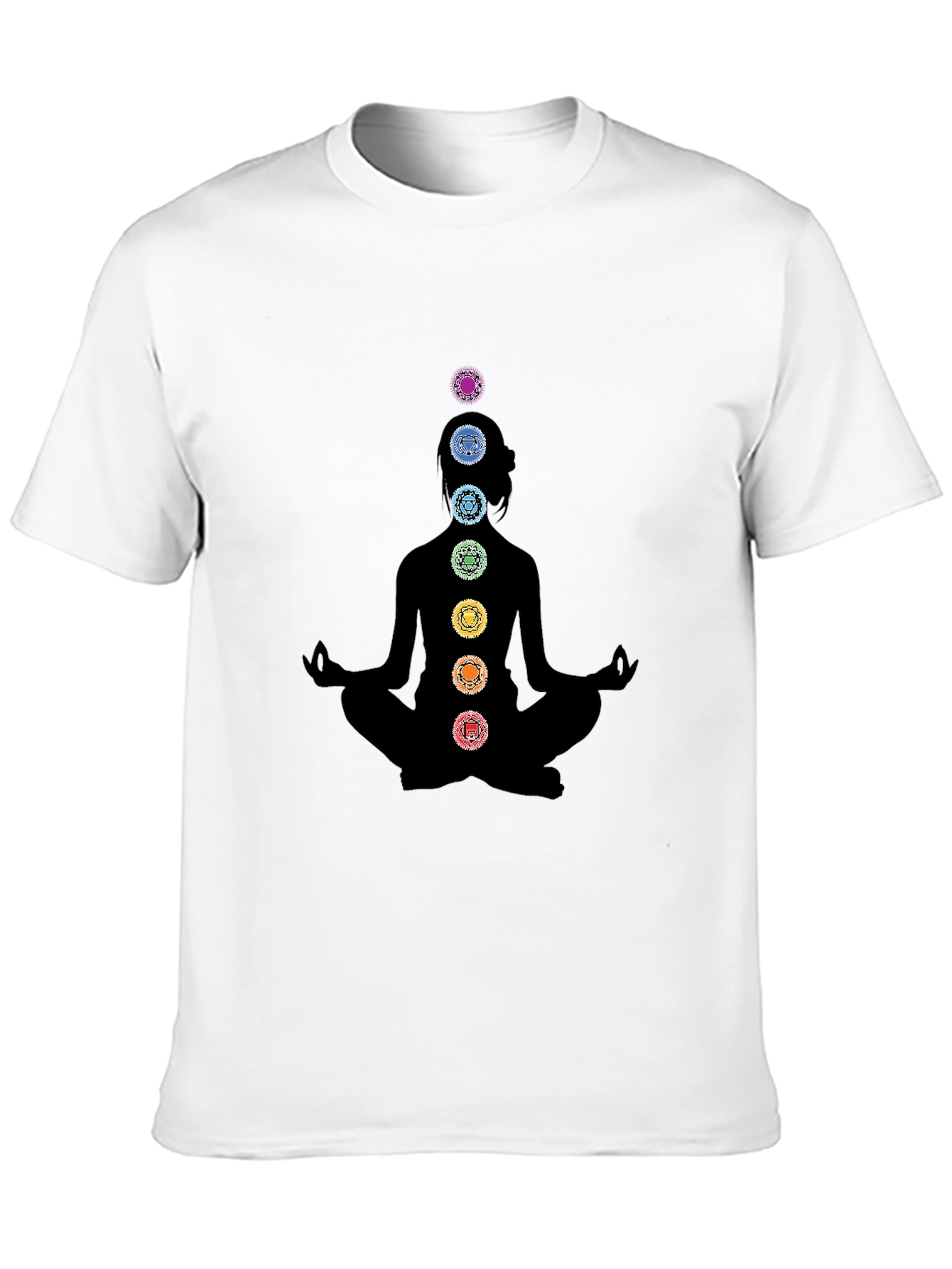 Camiseta Negra Yoga Chakras