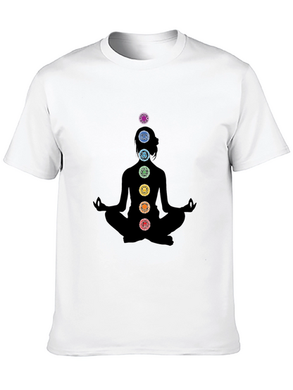 Camiseta Negra Yoga Chakras