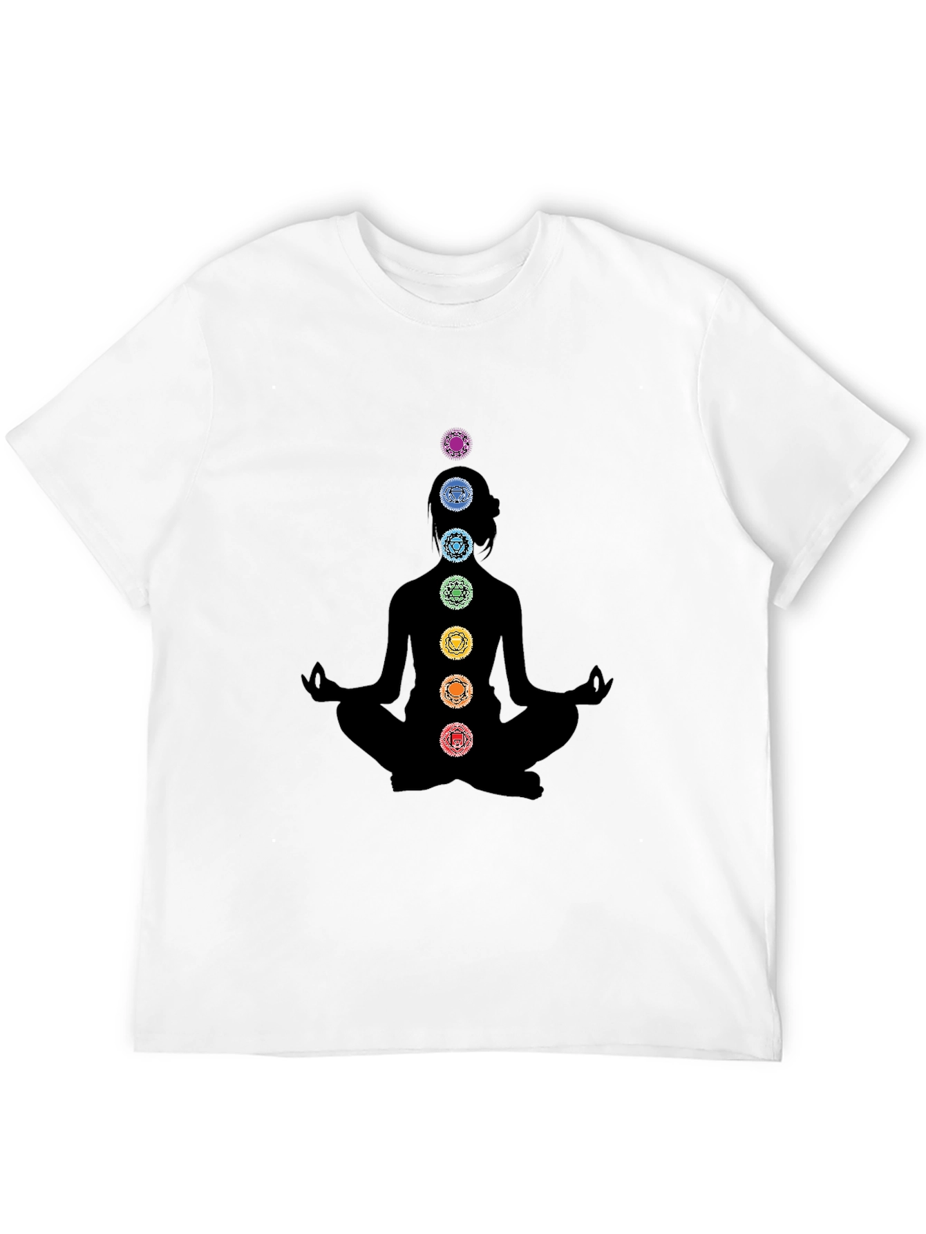 Camiseta Negra Yoga Chakras