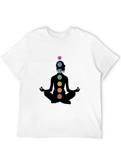 Camiseta Negra Yoga Chakras