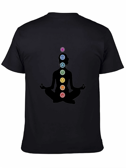 Camiseta Negra Yoga Chakras