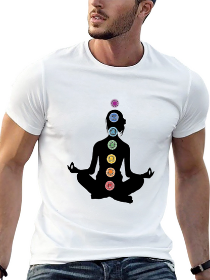 Camiseta Negra Yoga Chakras