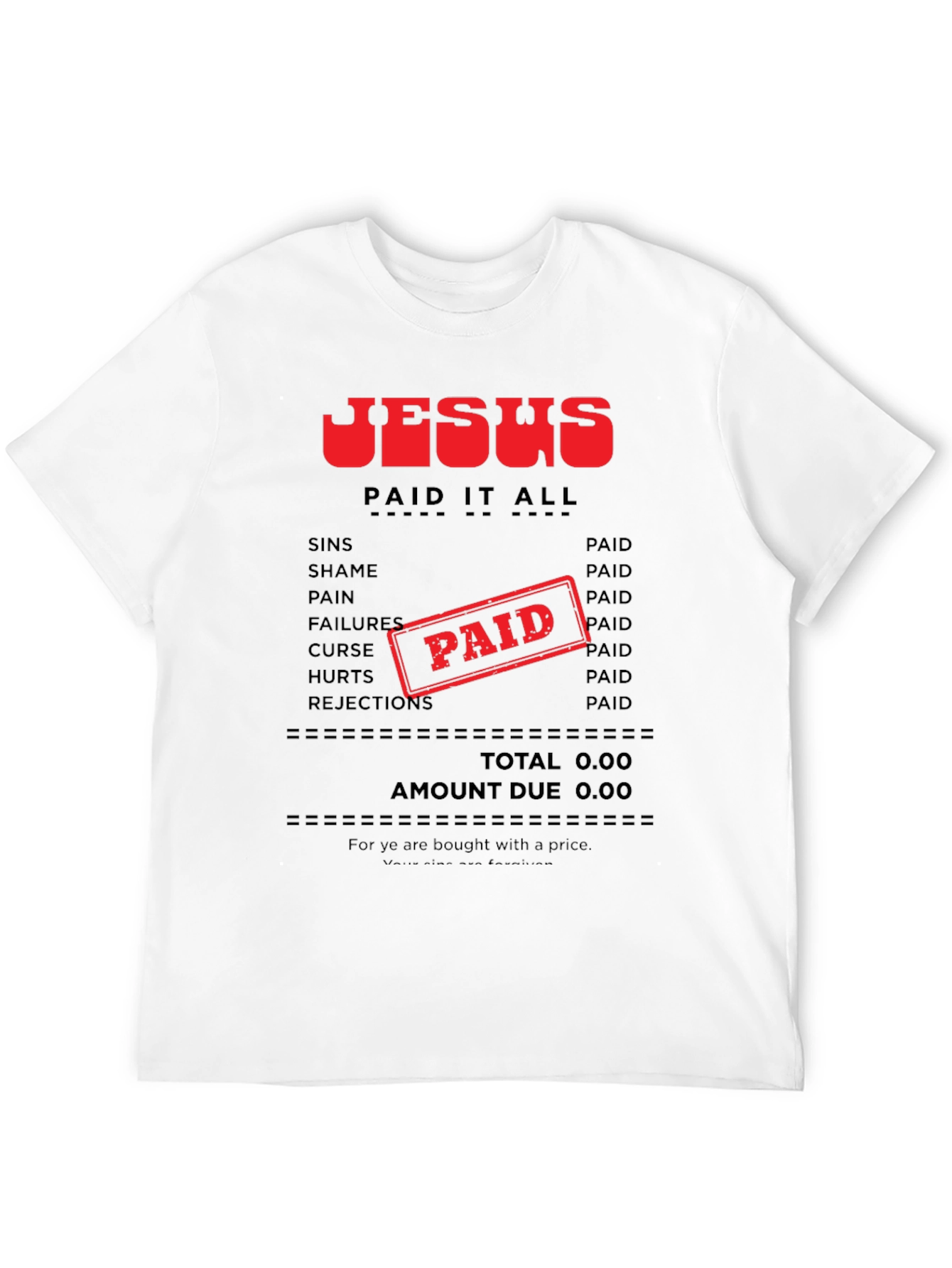 Camiseta Jesús Lo Pagó Todo - Fe Cristiana