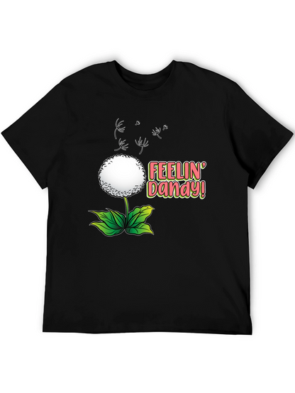 Camiseta Negra Diente de León - ¡Siente la Alegría!