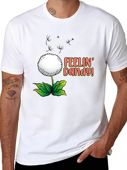 Camiseta Negra Diente de León - ¡Siente la Alegría!