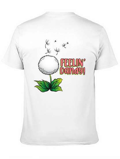 Camiseta Negra Diente de León - ¡Siente la Alegría!