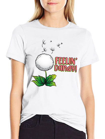 Camiseta Negra Diente de León - ¡Siente la Alegría!