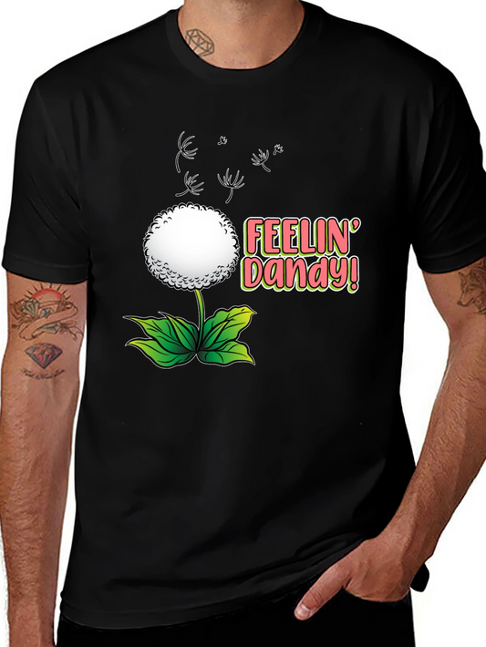 Camiseta Negra Diente de León - ¡Siente la Alegría!