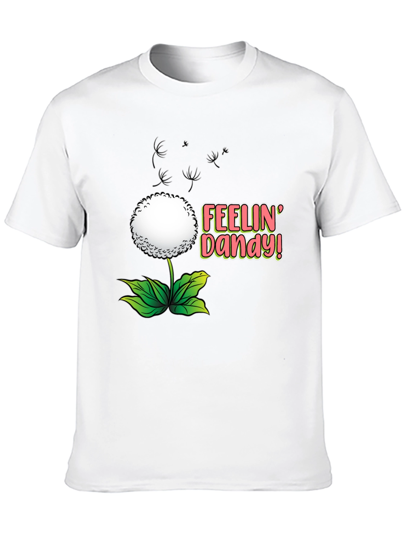 Camiseta Negra Diente de León - ¡Siente la Alegría!