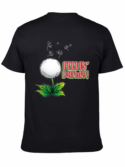 Camiseta Negra Diente de León - ¡Siente la Alegría!