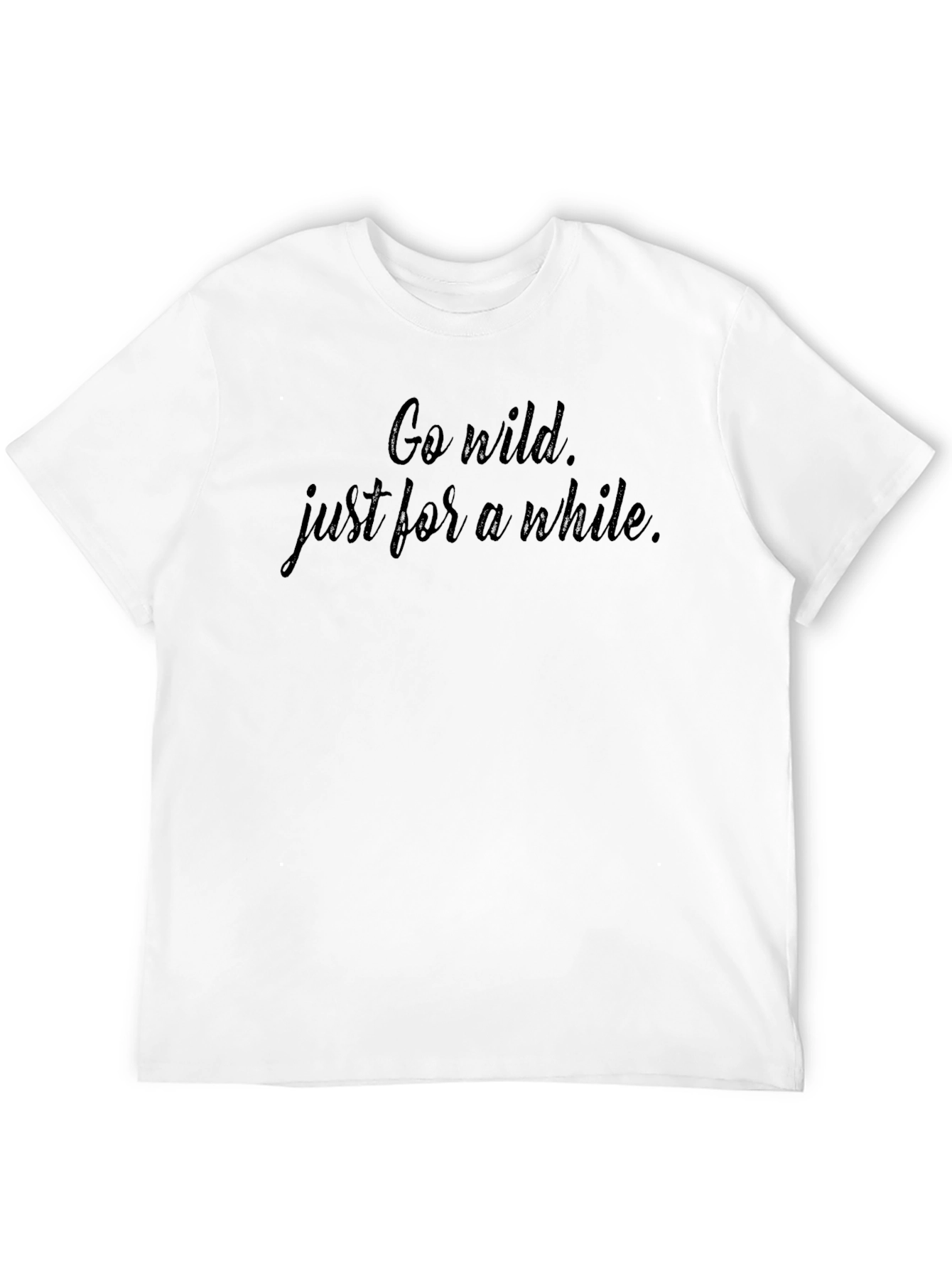 Camiseta Negra Go Wild. Just for a While