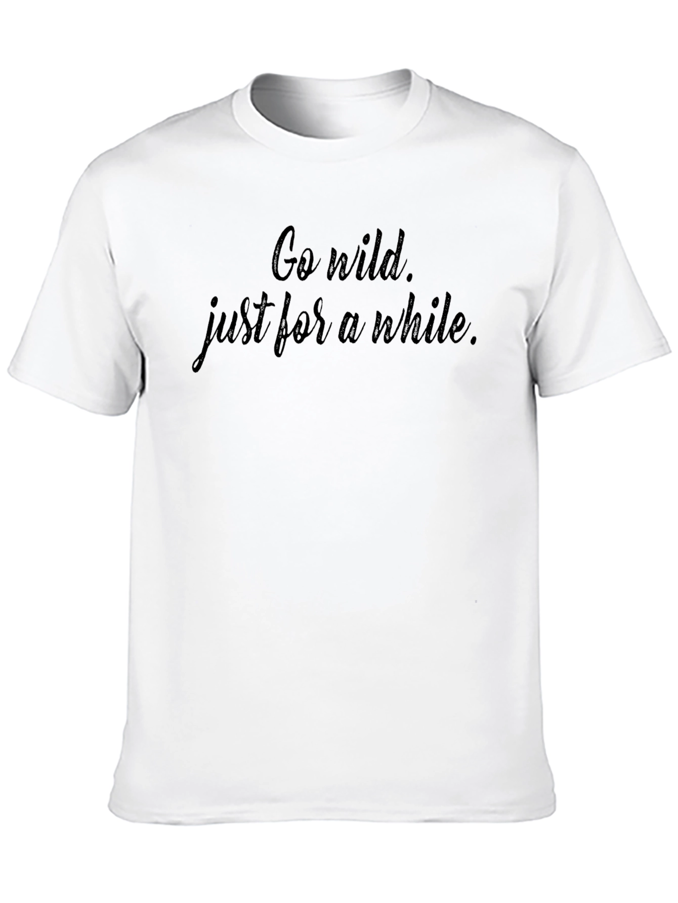 Camiseta Negra Go Wild. Just for a While