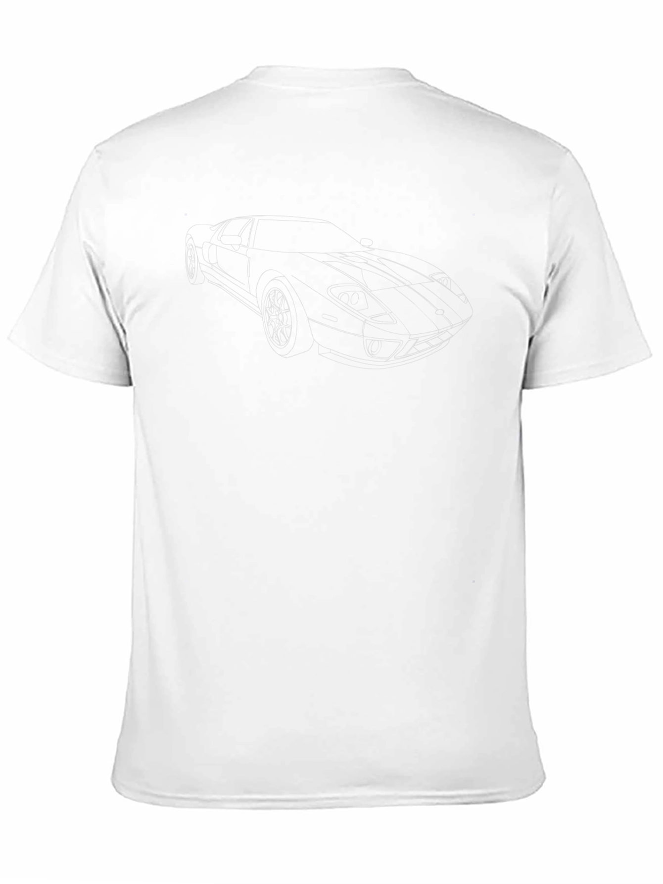Camiseta Negra Diseño Auto Deportivo