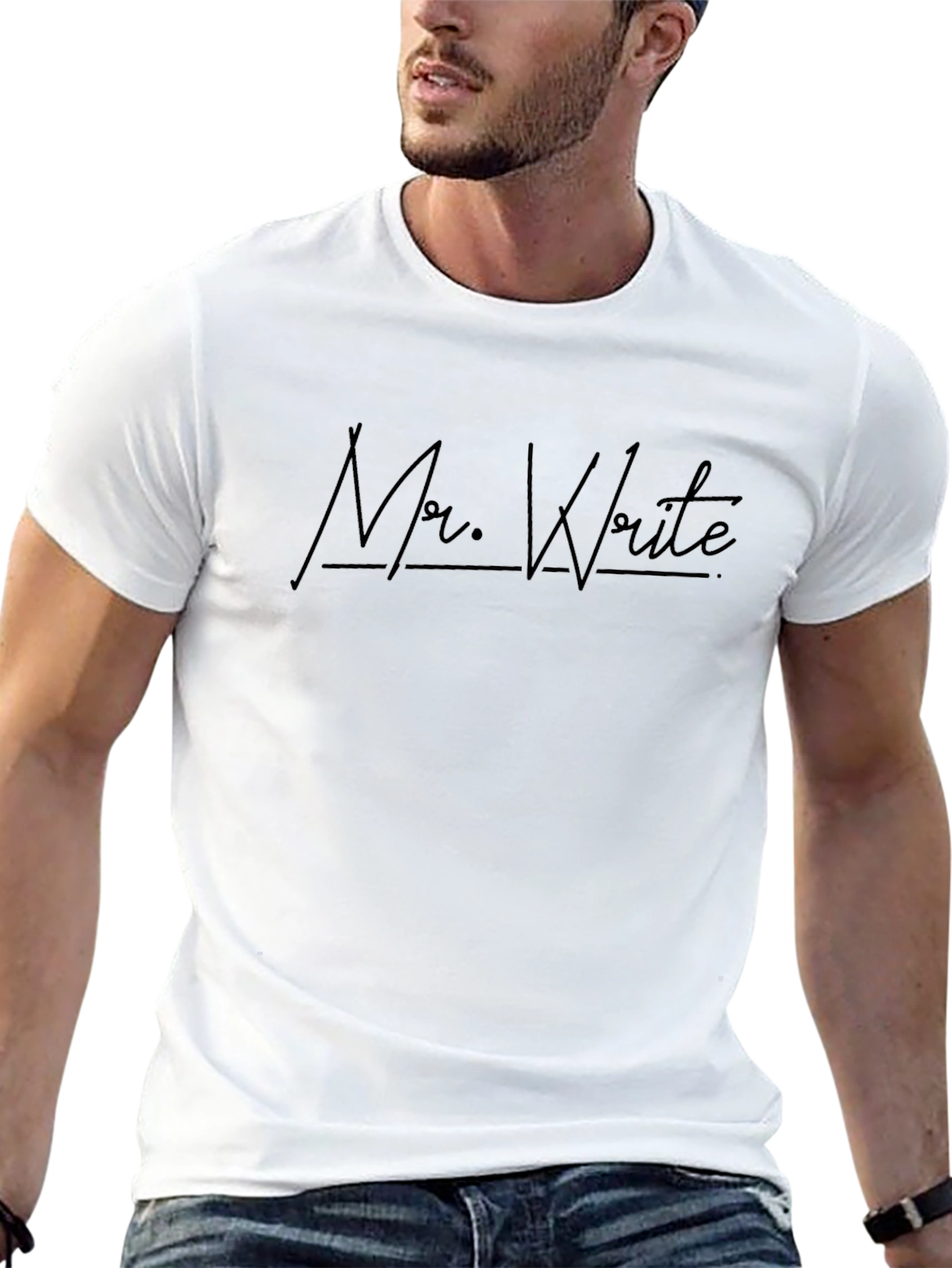 Camiseta Negra Mr. Write para Hombre