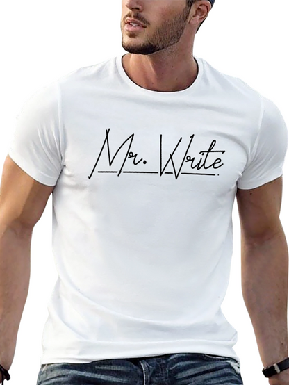 Camiseta Negra Mr. Write para Hombre