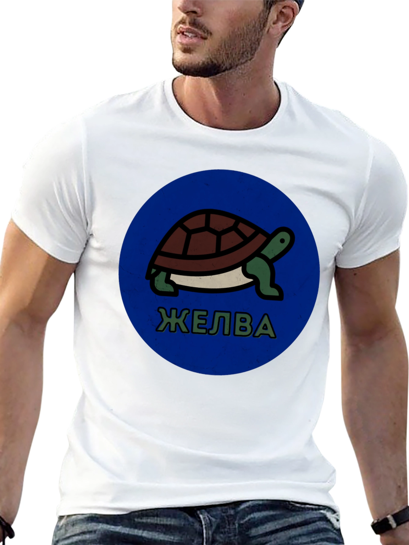 Camiseta Negra con Diseño de Tortuga ЖЕЛВА