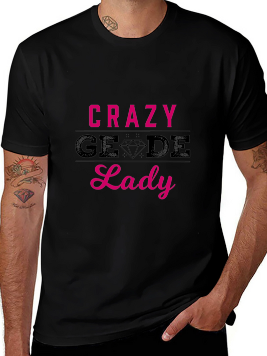 Camiseta Negra Crazy Geode Lady